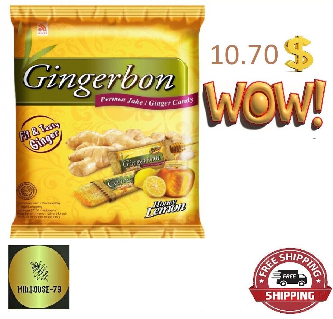 Gingerbon Ginger Chews Sweets Honey & Lemon Candy