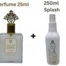 Musk Al Tahara white Splash 250ml + White Musk Perfume 25ml High Quality Arabic
