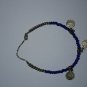Elegant anklet with blue beads for women girls (Hand Made)