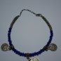 Elegant anklet with blue beads for women girls (Hand Made)