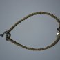 Elegant anklet with beige beads for women girls (Hand Made)