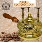 ELBARAMONY Brass Engraved Copper Turkish Greek Coffee Alcohol Burner Maker Table