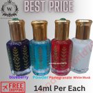 4x Musk Al Tahara 14ml White Musk+Powder+Pomegranate +blueberry مسك طهارة