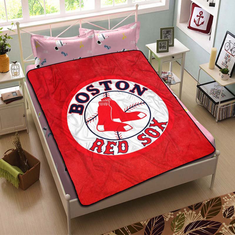 Boston Red Sox Symbol Blanket Throw Fleece Quilt