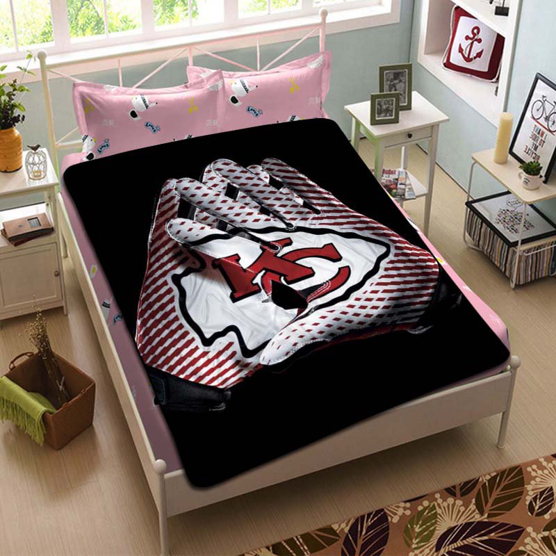 Kansas City Chiefs Logo Blanket Throw Fleece Quilt