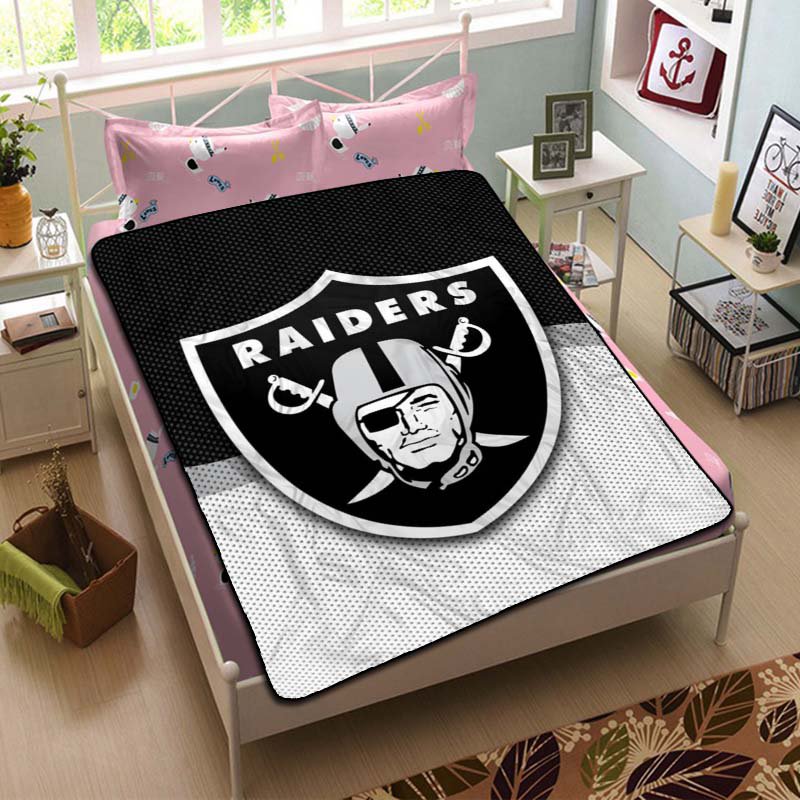 Las Vegas Raiders Logo Blanket Throw Cooling Sheet
