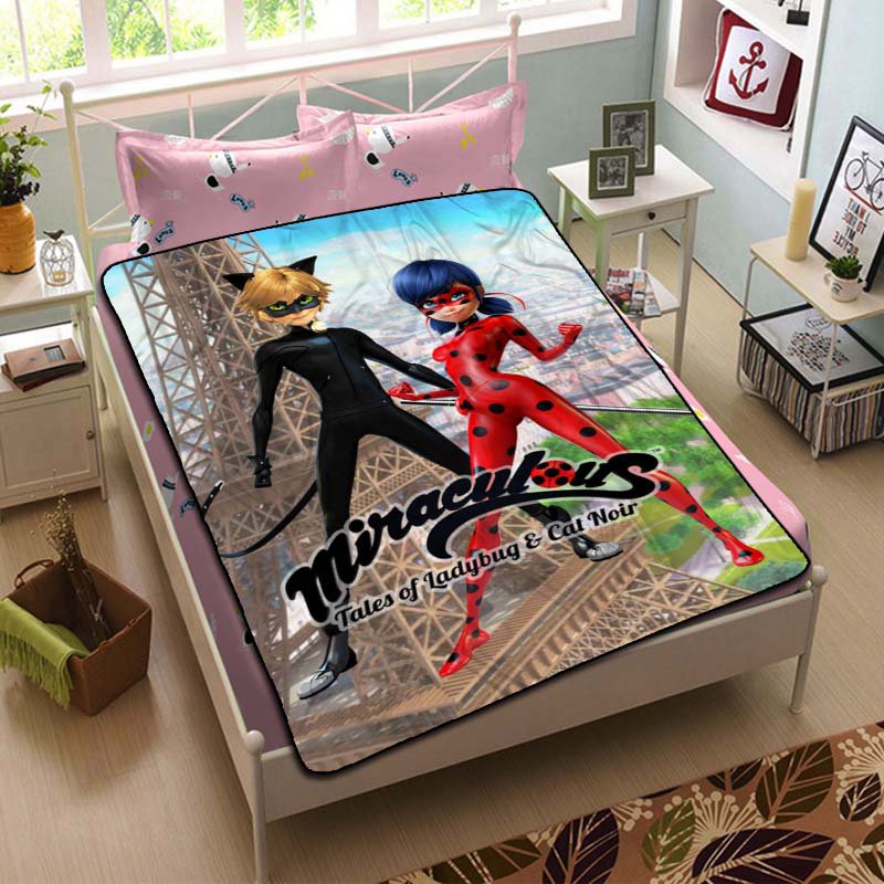 Miraculous Tales Of Ladybug & Cat Noir Cartoon Blanket Throw Cooling Sheet
