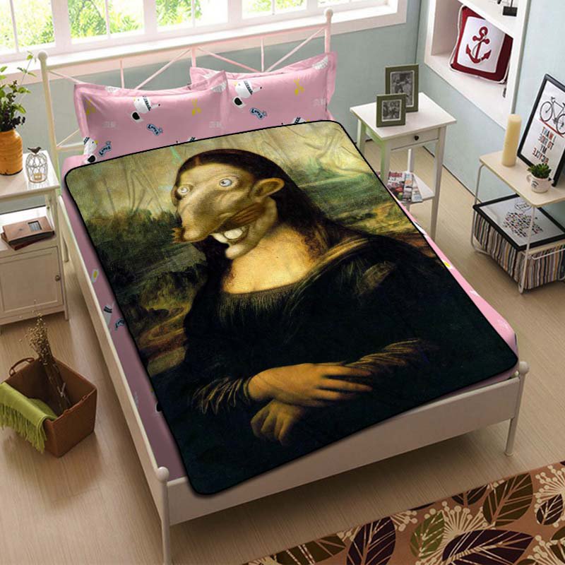 Nigel Thornberry Mona Lisa Blanket Throw Fleece Quilt