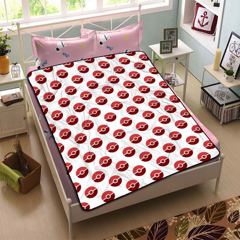 Pokemon Pokeball Patterns Blanket Throw Fleece Quilt