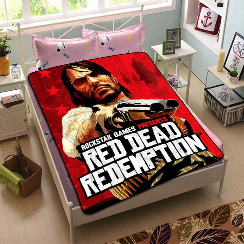 Red Dead Redemption Blanket Throw Fleece Quilt