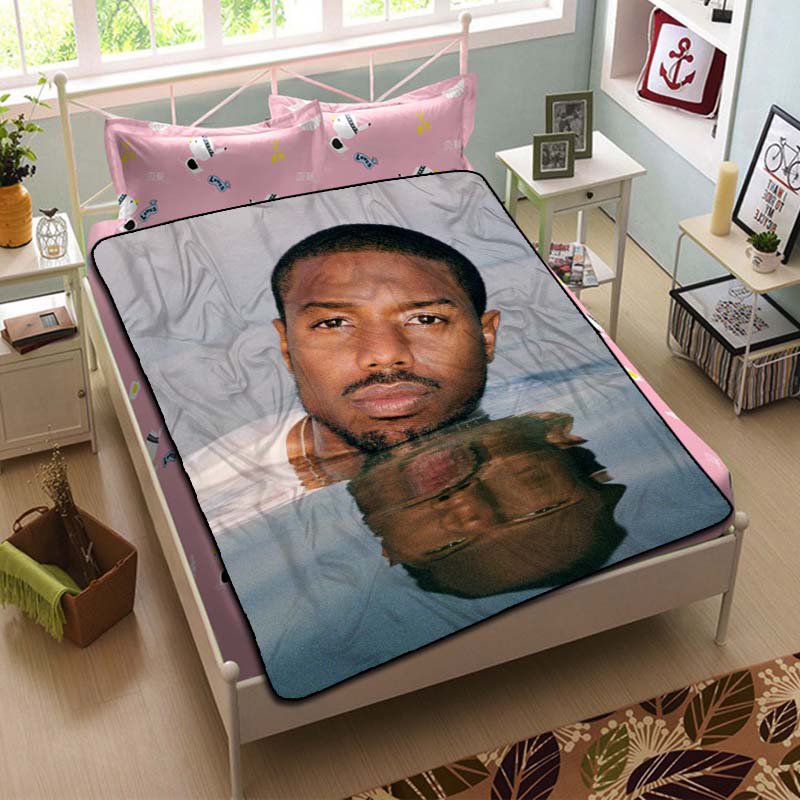 Michael B. Jordan Actor Blanket Throw Fleece Quilt