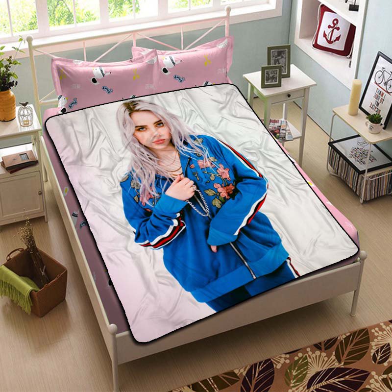 Billie Eilish Singer Blanket Throw Fleece Quilt
