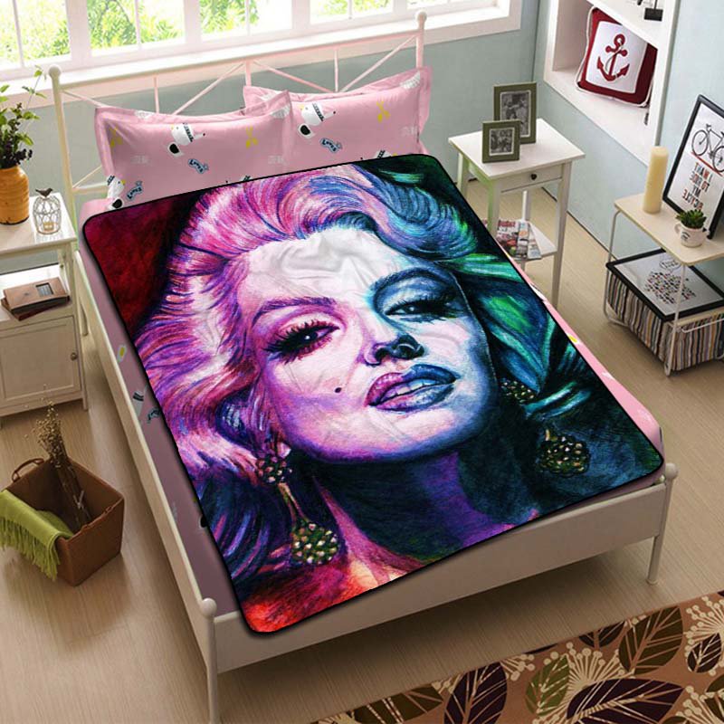 Marilyn Monroe Photo Blanket Throw Fleece Quilt 