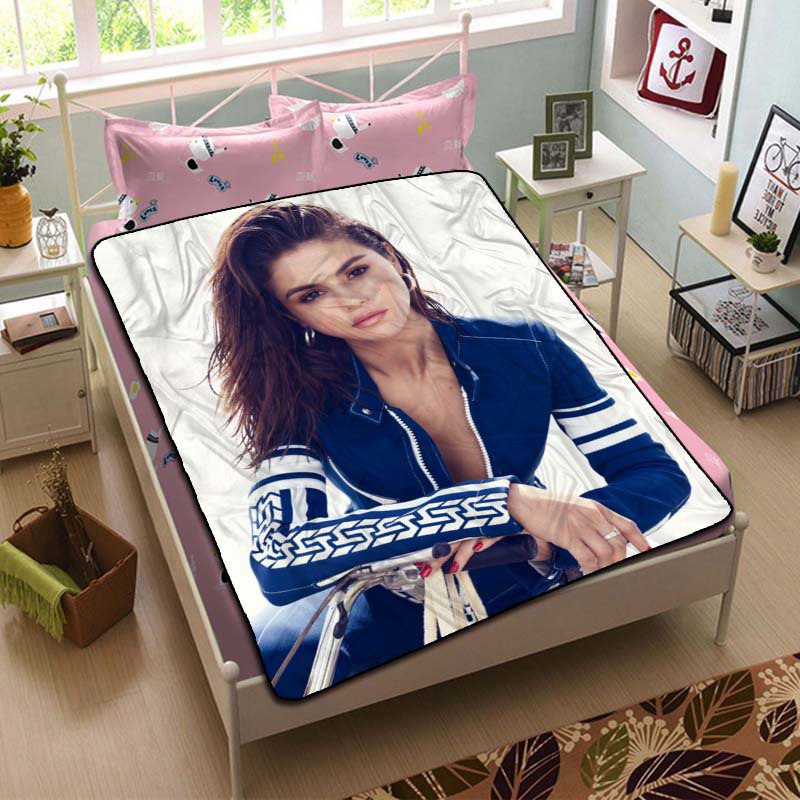 Selena Gomez Singer Blanket Throw Fleece Quilt