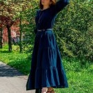 Bohemian maxi dress in lightweight ventilated muslin. 100% cotton. handmade
