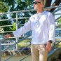 Lightweight ventilated shirt made of pleasant eco muslin. A great gift for him.