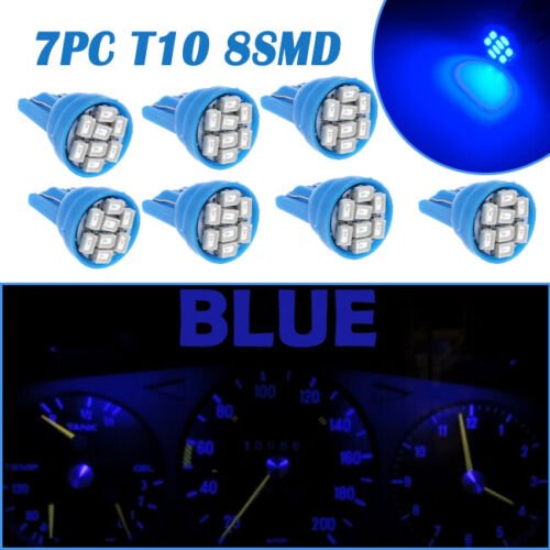 Gauge Cluster LED Dashboard Bulbs Super Bright Blue T10 For Buick 84 87 ...