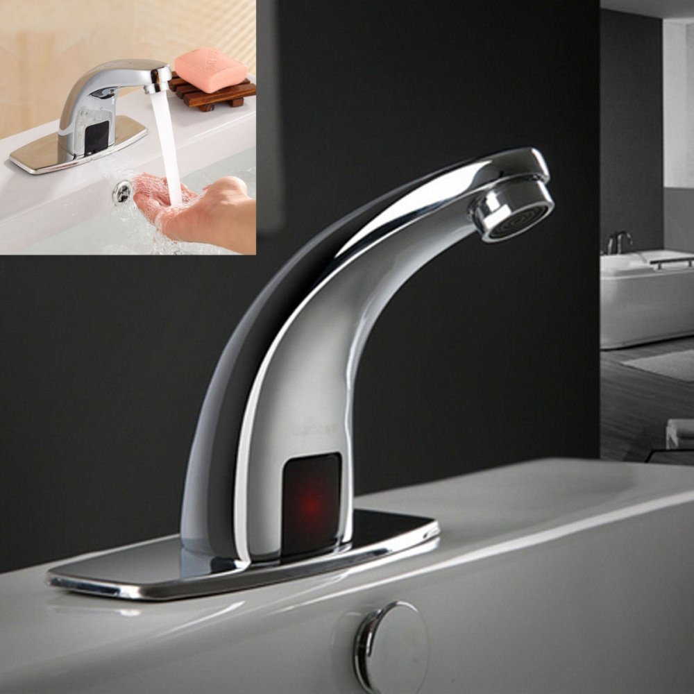 Automatic Sink Mixers Sensor Tap Hands Free Infrared Water Bathroom Basin Faucet durable
