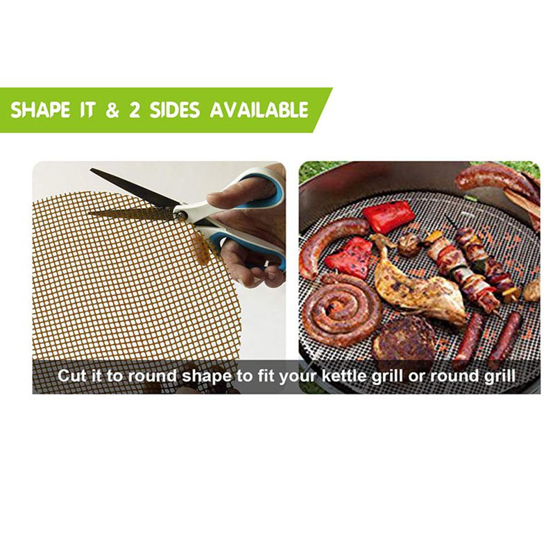 BBQ Grill Mesh MatSet of 5 NonStick Reusable Heavy Duty 13X15.75 Inch Heat ResistantEasy to Clean