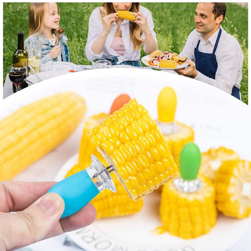 16 Pcs Corn Holders Corn Holders for Corn on the Cob Corn Forks Perfect for Home Cooking and BBQ Swe