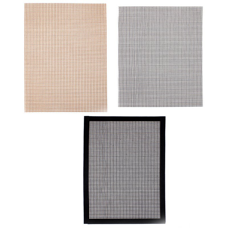 BBQ Grill Mesh Mat Non Stick Set of 3 Barbecue Grilling Mats for