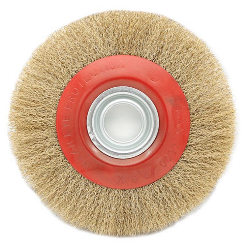 Wire Brush Wheel for Bench Grinder Polish + Reducers Adaptor Rings