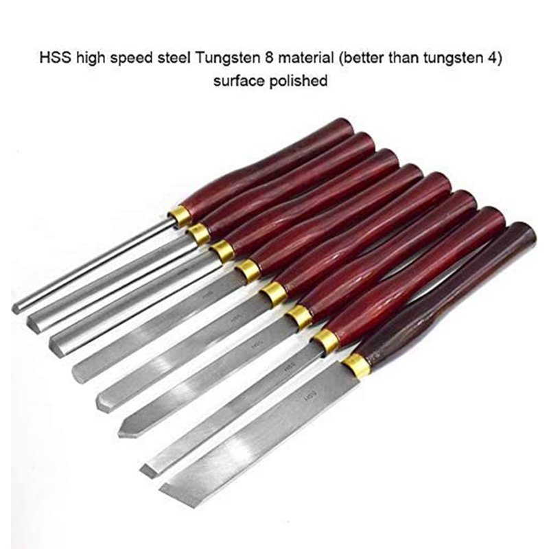 Wood Turning Tool HSS Lathe Chisel Set for Hardwood Handles High-Speed ...