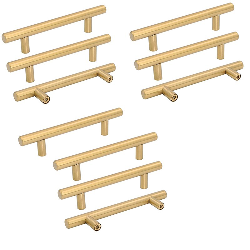 4in Hole Centers Gold Drawer Handles Brass Door Handles