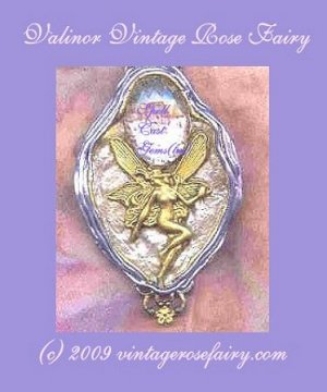 TOLKIEN JEWELRY/Valinor Vintage Rose Fairy Necklace/Spell Cast Gems(tm)/Natural Rose/Portal 3ec