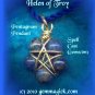 PENTAGRAM/PENDANT/Spell Cast Gems(tm)/Helen of Troy/Wicca Supplies/Pagan/Star/Lapis/GoldF/Gem Magick
