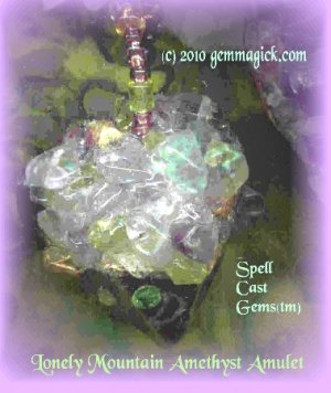 TOLKIEN JEWELRY/ELVEN/LONELY MOUNTAIN AMETHYST AMULET/Talisman/Pendulum/Necklace/Filigree/Astrology