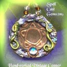 Pentagram/ Pentacle/Star/Pendant/ Necklace/ Pendulum/ WICCAN SORCERESS/Goddess/ Amulet/Vintage