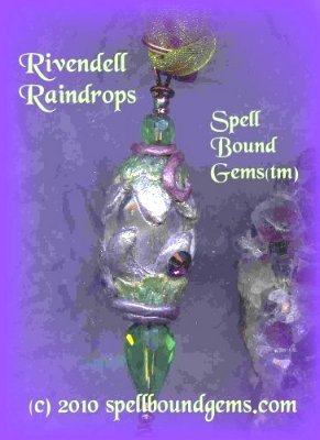 TOLKIEN/ Custom SpellBoundGems(tm)/Pendulum/Amulet/RIVENDELL RAINDROPS/Handmade/Pagan/Elven/Wicca