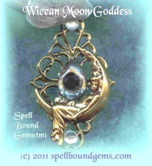 Spiritual Steampunk(tm)/Custom Amulet/ Wiccan Moon Goddess/Spell Bound Gems(tm)/Custom Magic