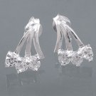 White CZ sterling earrings