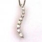 Natural .25ct Diamond Journey Pendant 10KT White Gold