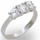 3 Stone CZ Ring sizes 6 and 8
