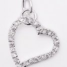 Floating CZ Heart Pendant