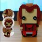 MOC Movie Series Super Hero Scarlet Witch Wanda Figure Mini Block Big Head Building Brick Toy