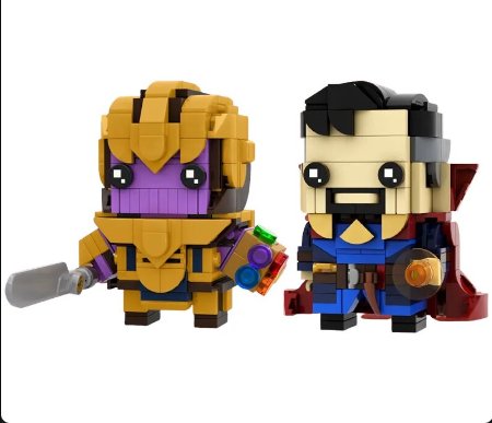 MOC Marvel Avenger Thanos Dr Strange Figure Mini Block Super Hero Big Head Building Brick Toy