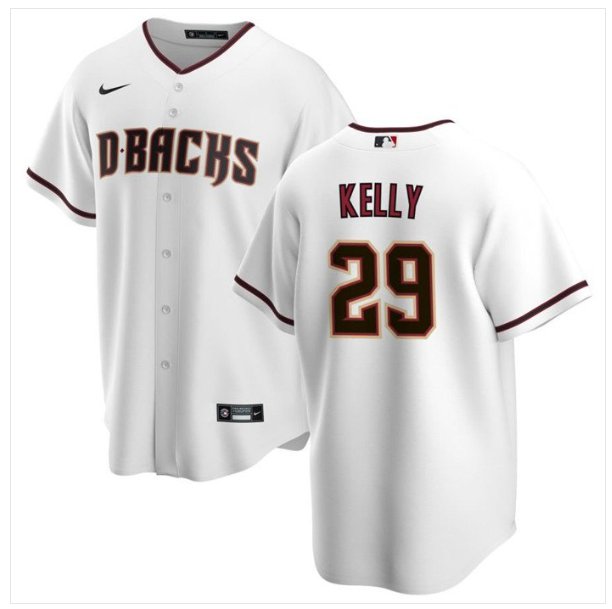 Team Issued #29 Merrill Kelly Pinstripe Jersey