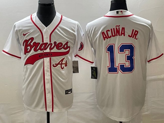 Ronald Acuña Jr. #13 Atlanta Braves Cool Base Men´s MLB Baseball