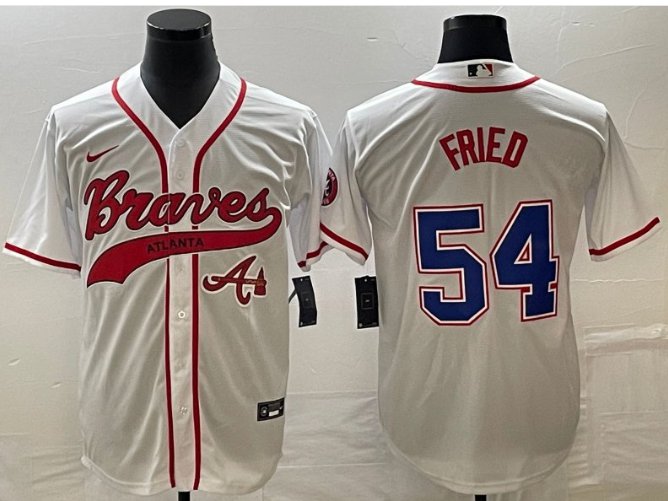 Men's Atlanta Braves - Max Fried #54 Cool Base / FlexBase Stitched Jersey