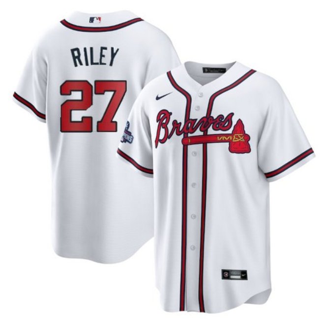 Atlanta Braves #8 Eddie Rosario 2022 White Gold World Series Champions  Program Cool Base Stitched Baseball Jersey in 2023