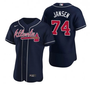 Atlanta Braves #74 Kenley Jansen White Cool Base Stitched Baseball Jersey