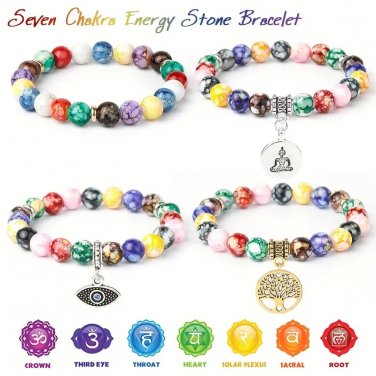 Pulsera De Piedra Chakra Reiki