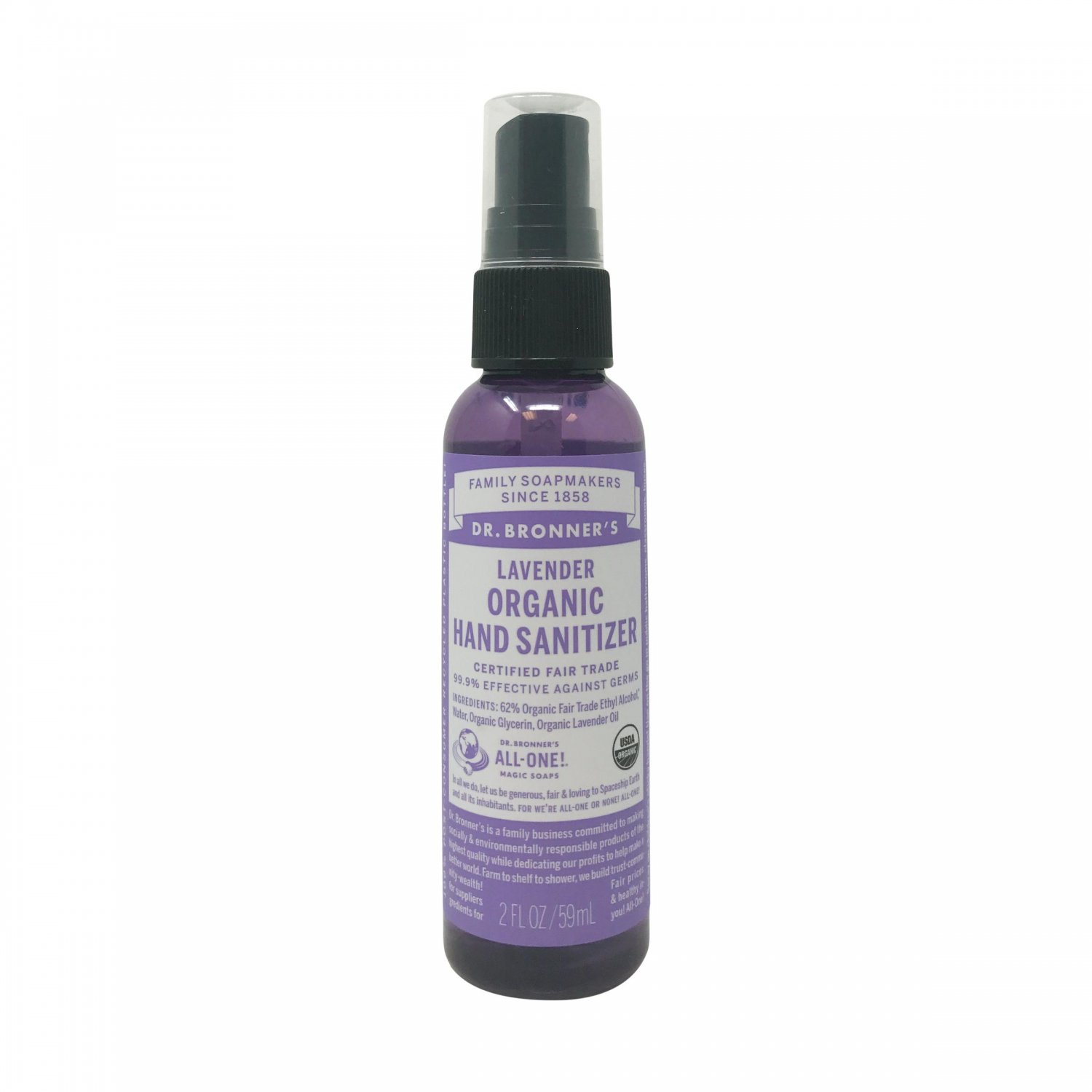 Dr. Bronner's - Organic Lavender Hand Sanitizing Spray, 2 fl oz