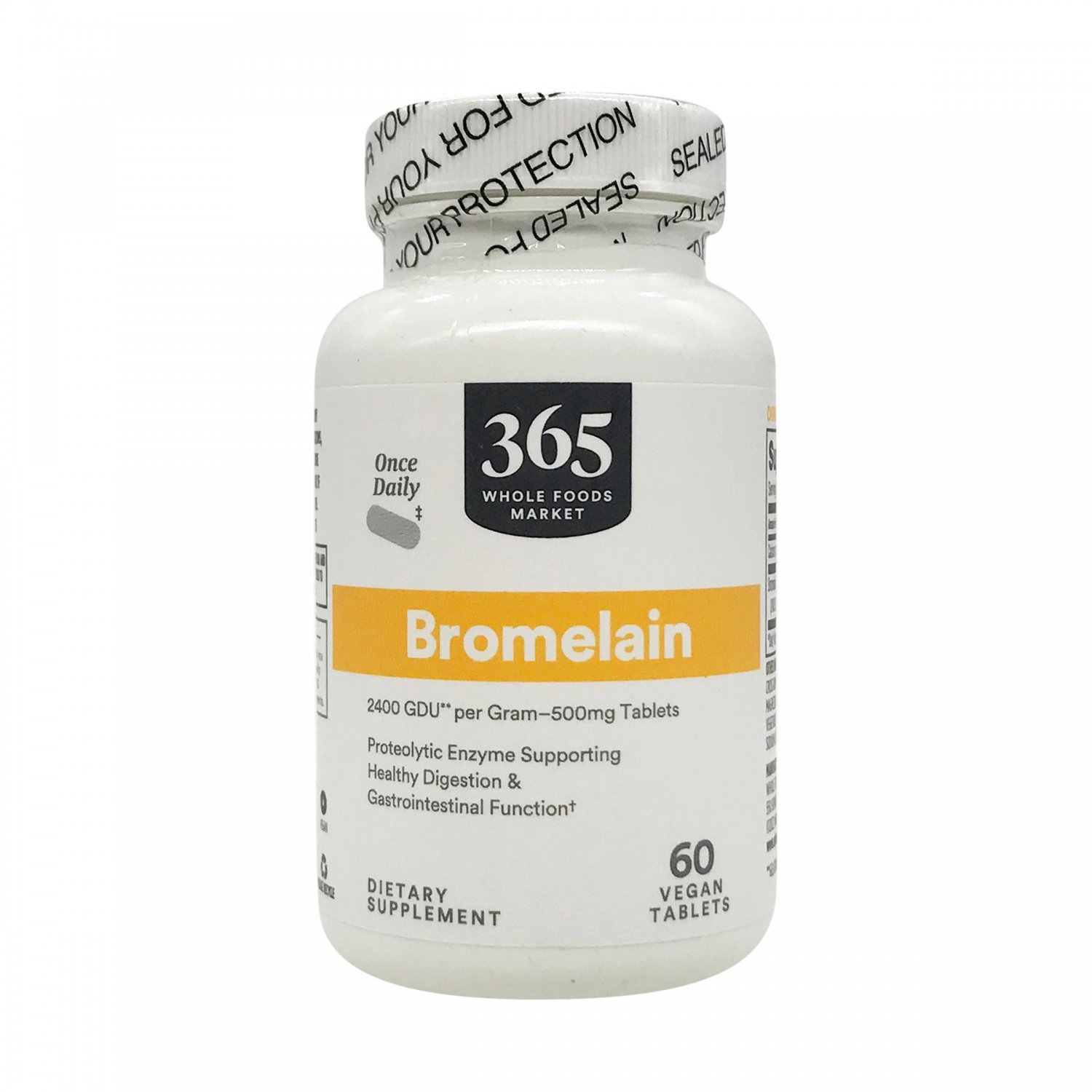 365 by Whole Foods Market Bromelain, 60 vegan tablets