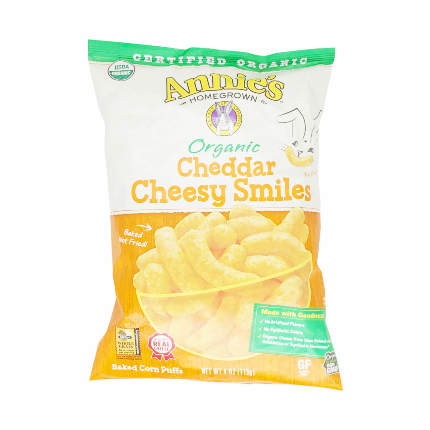 Annie's Homegrown Organic Cheesy Puffs, 4 oz