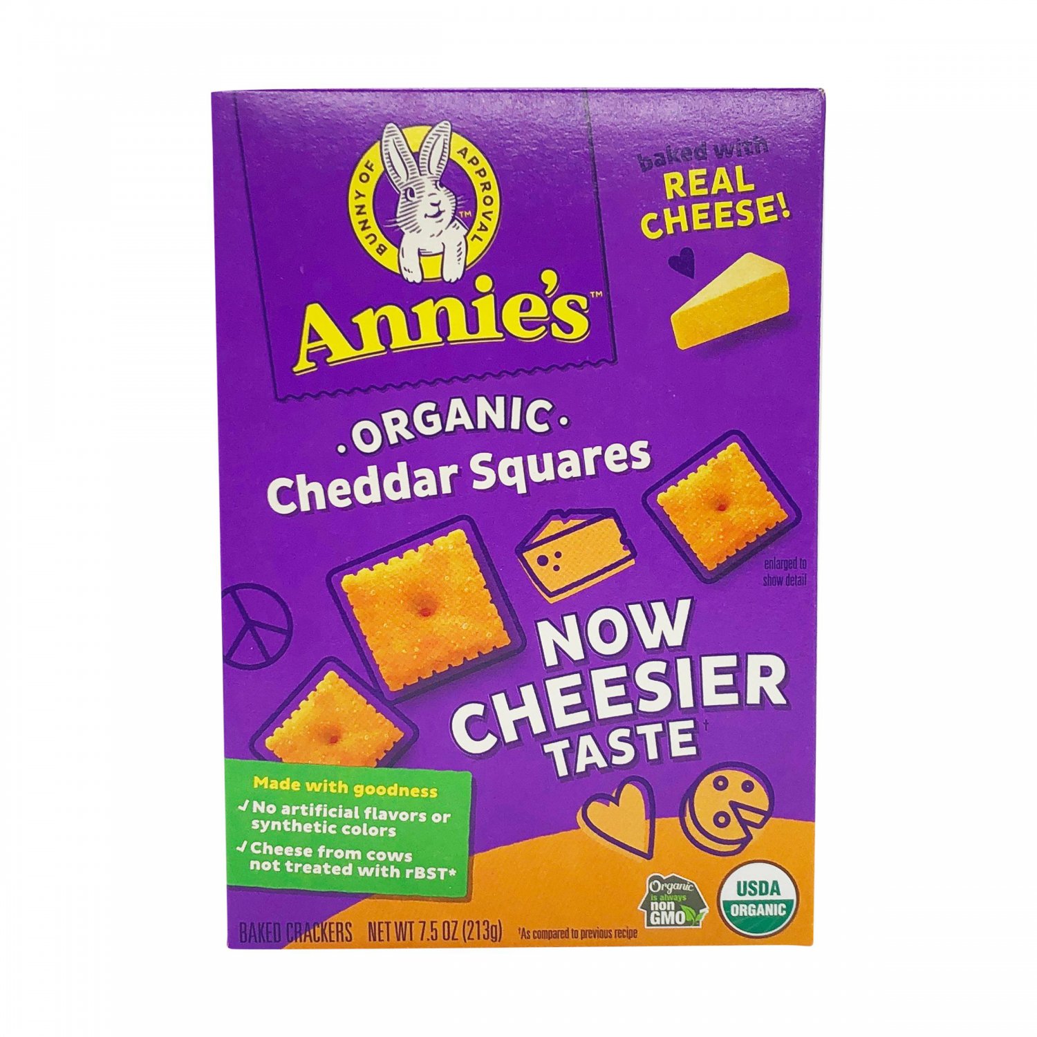 Annie's - Organic Cheddar Squares Crackers, 7.5 oz